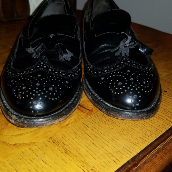 Florsheim Royal Imperial Black Leather Wingtip 10 - Picture 6 of 6